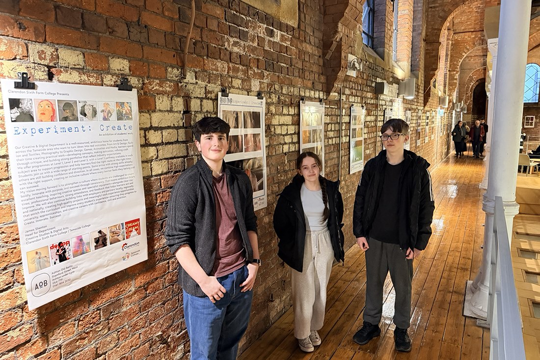 Students display their work