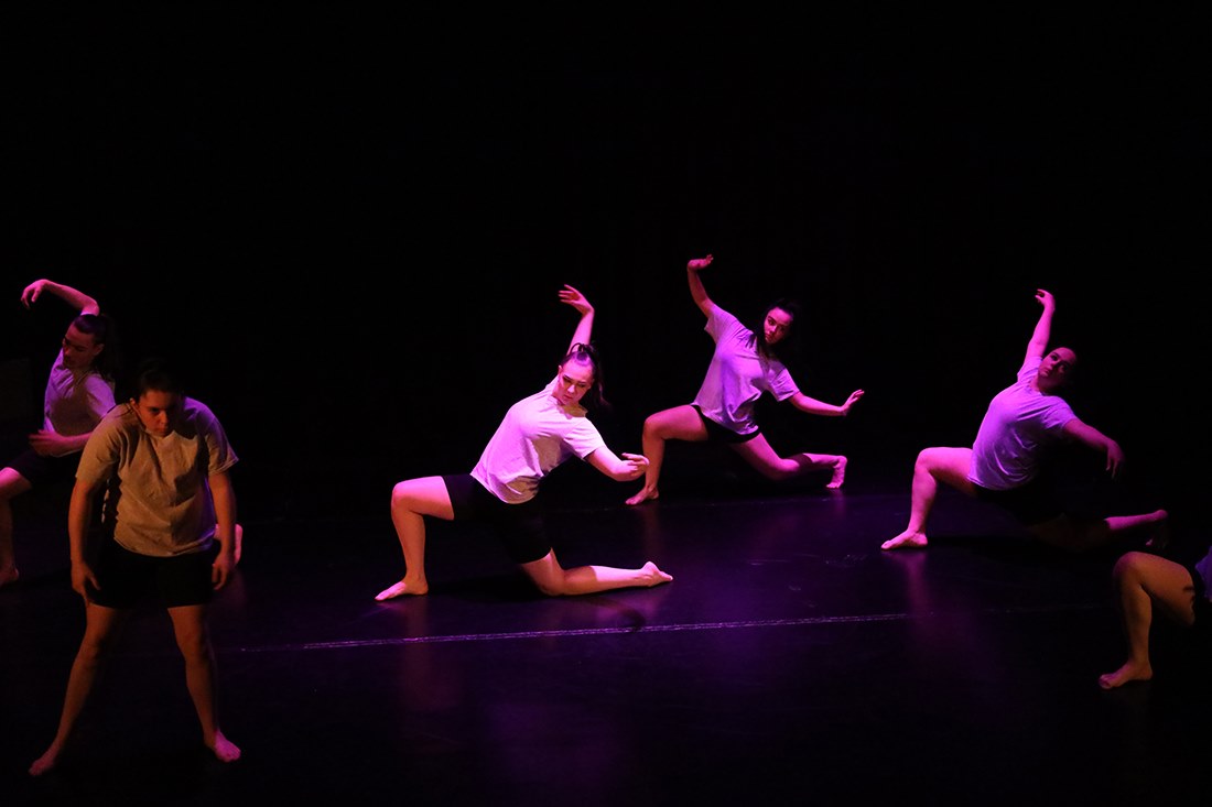 Dance students performing in the show