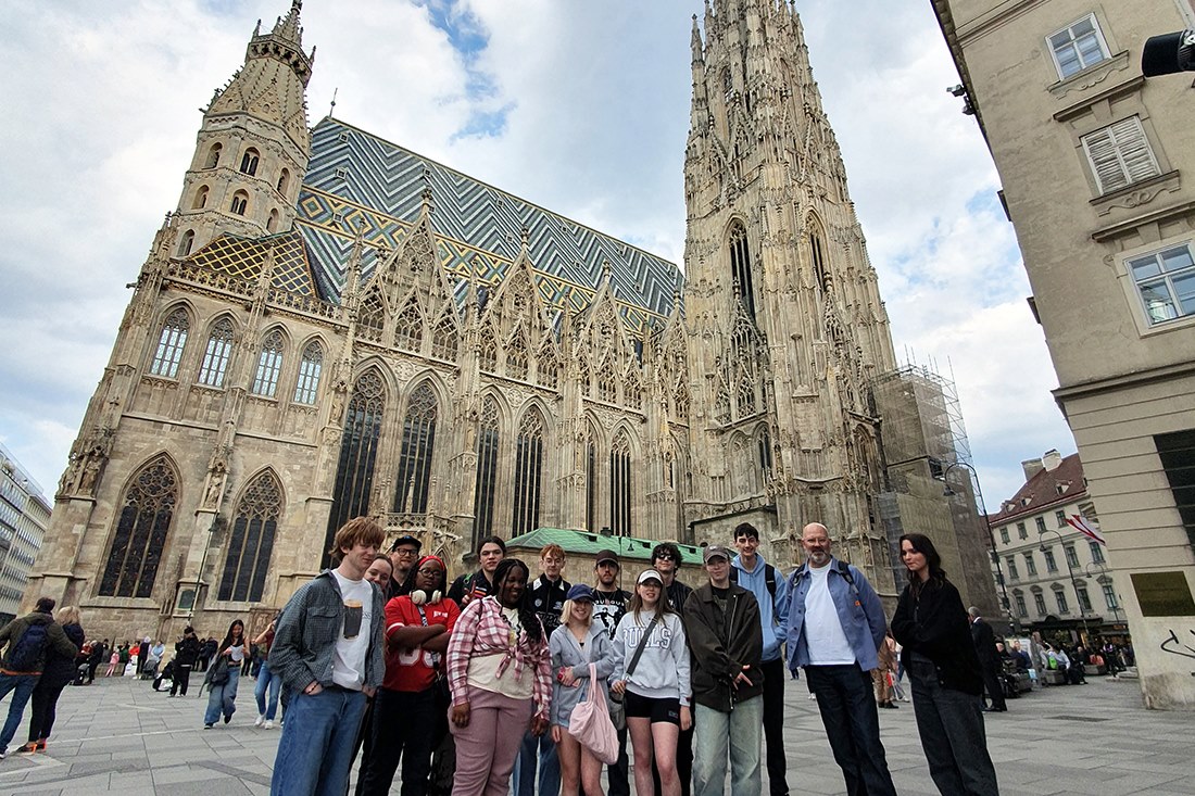 Students in central Vienna